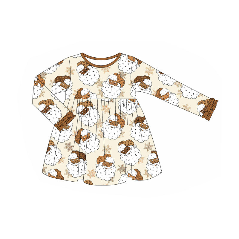Baby girls Christmas santa claus long sleeve dress preorder