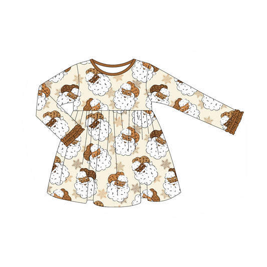 Baby girls Christmas santa claus long sleeve dress preorder