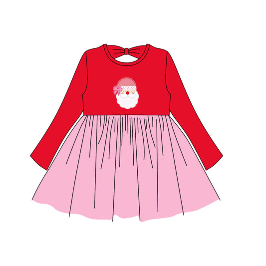 Baby girls Christmas santa claus long sleeve dress preorder