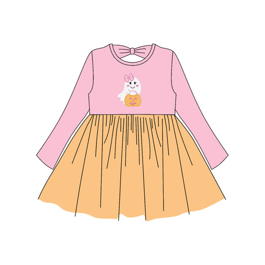 Baby girls Halloween ghost long sleeve dress preorder