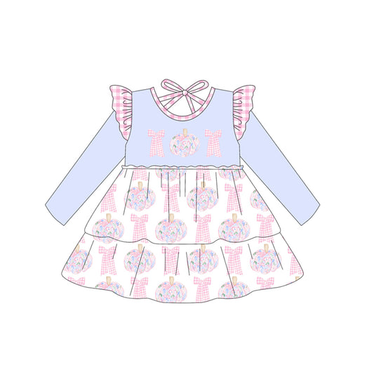 Baby girls floral pumpkin long sleeve dress preorder