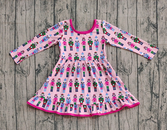 Kids girls Christmas soldier long sleeve dress preorder