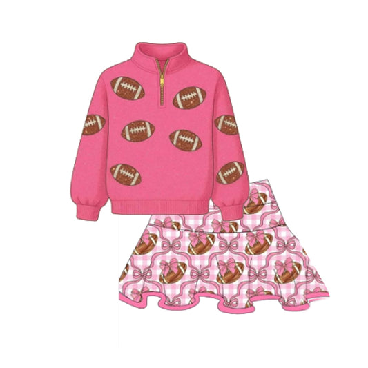 Football pullover matching skorts girls yoga outfit preorder