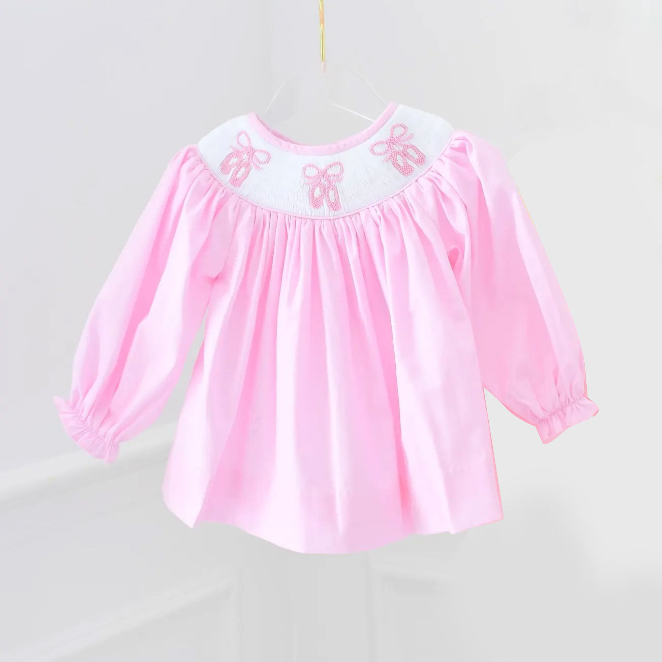 Ballet shoes design girls long sleeve dress preorder