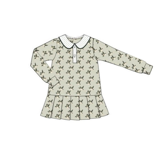 Mallard duck girls long sleeve dress preorder