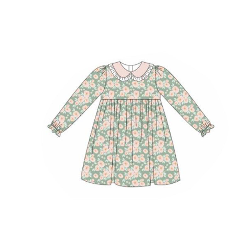 Toddle girls pink floral design holiday dress preorder