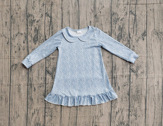 Toddle baby girls blue floral design dress preorder