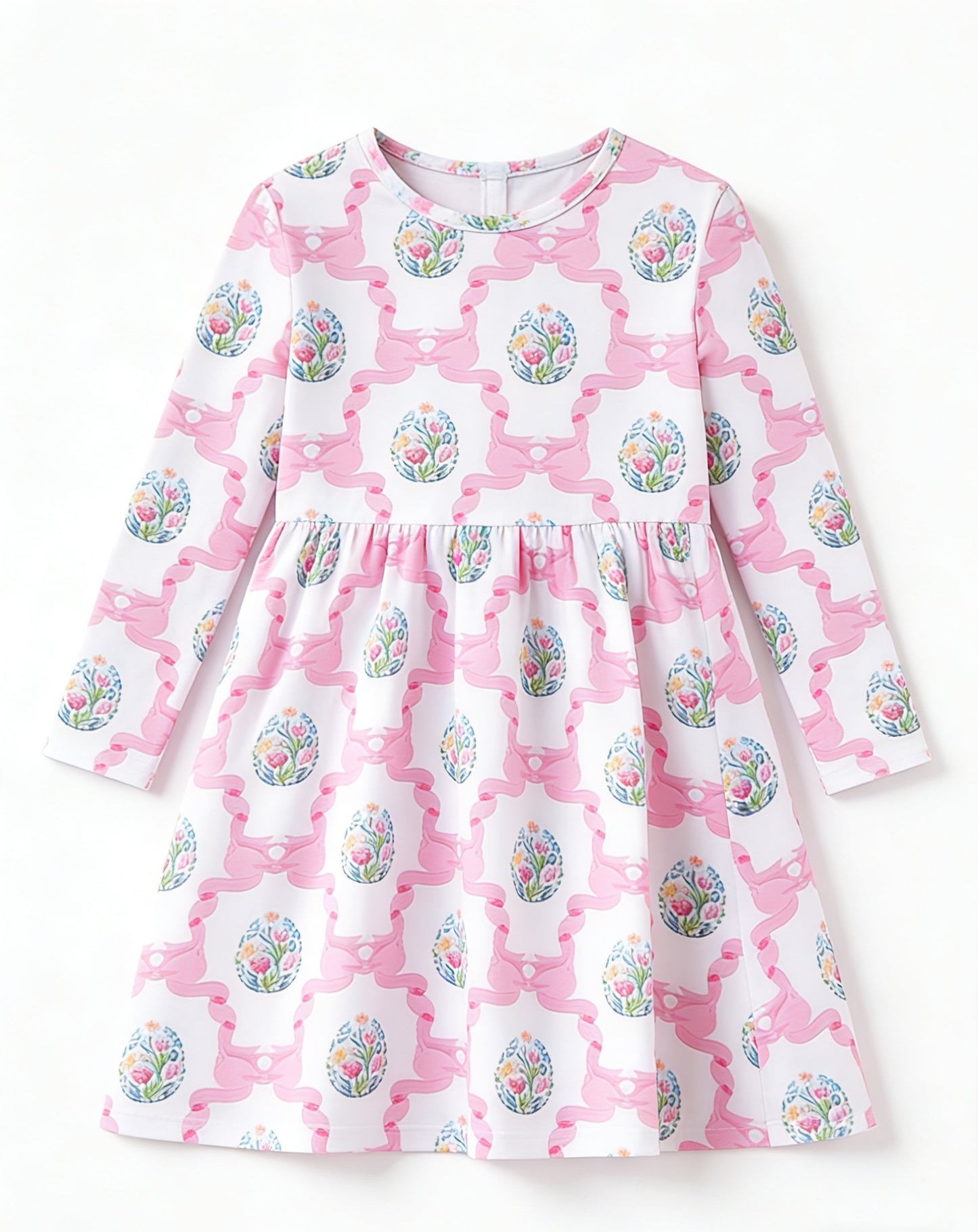 Pink flowers design toddle baby girls dress preorder