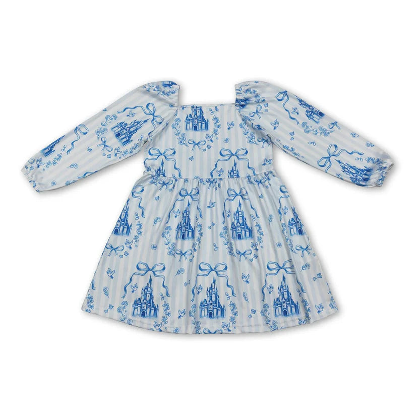 Blue castle girls summer active yoga dress