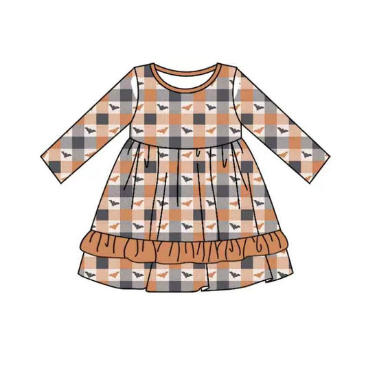 Halloween bat girls long sleeve fall winter dress preorder