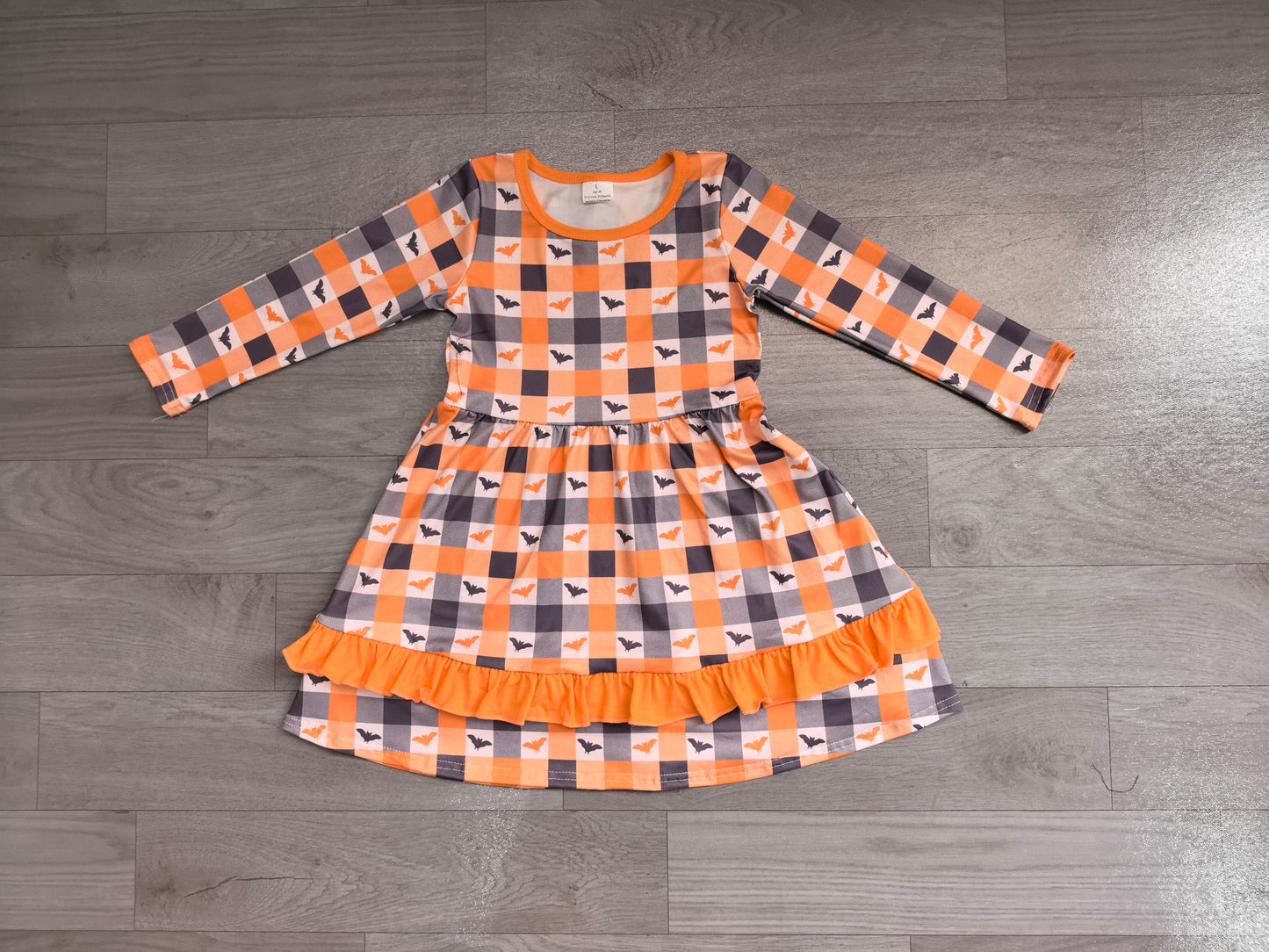 Halloween bat girls long sleeve fall winter dress preorder