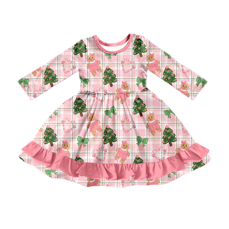 Christmas tree girls long sleeve fall winter dress preorder
