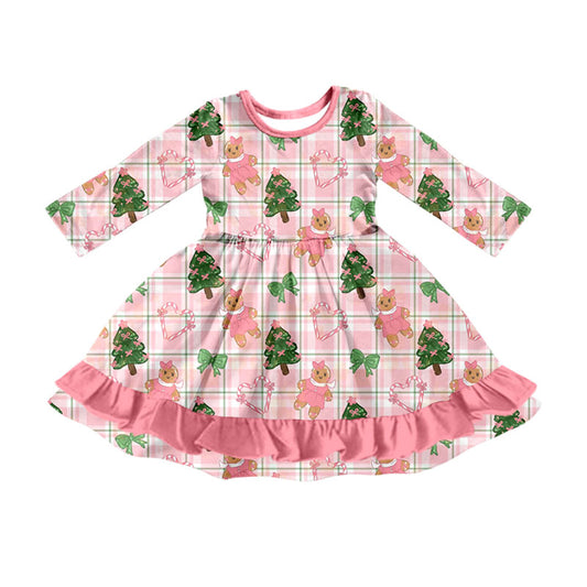 Christmas tree girls long sleeve fall winter dress preorder