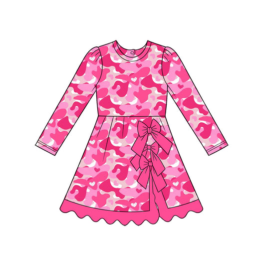 Valentines day heart design girls long sleeve yoga dress preorder