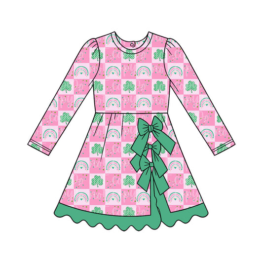 Saint Patrick's Day design girls long sleeve yoga dress preorder