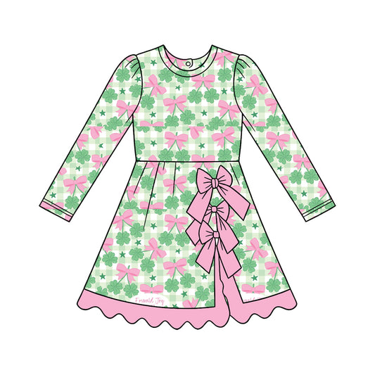 Saint Patrick's Day design girls long sleeve yoga dress preorder