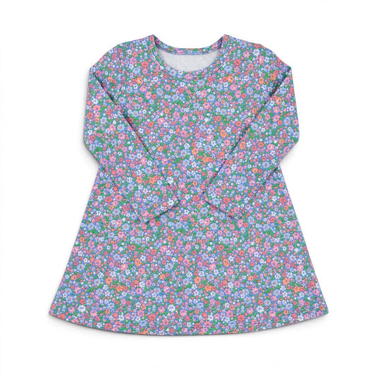 Floral print girls long sleeve dress preorder