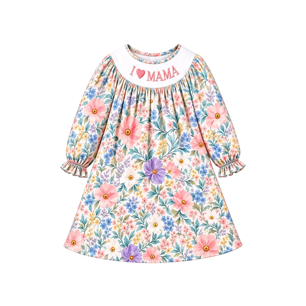 I love mama girls long sleeve dress preorder