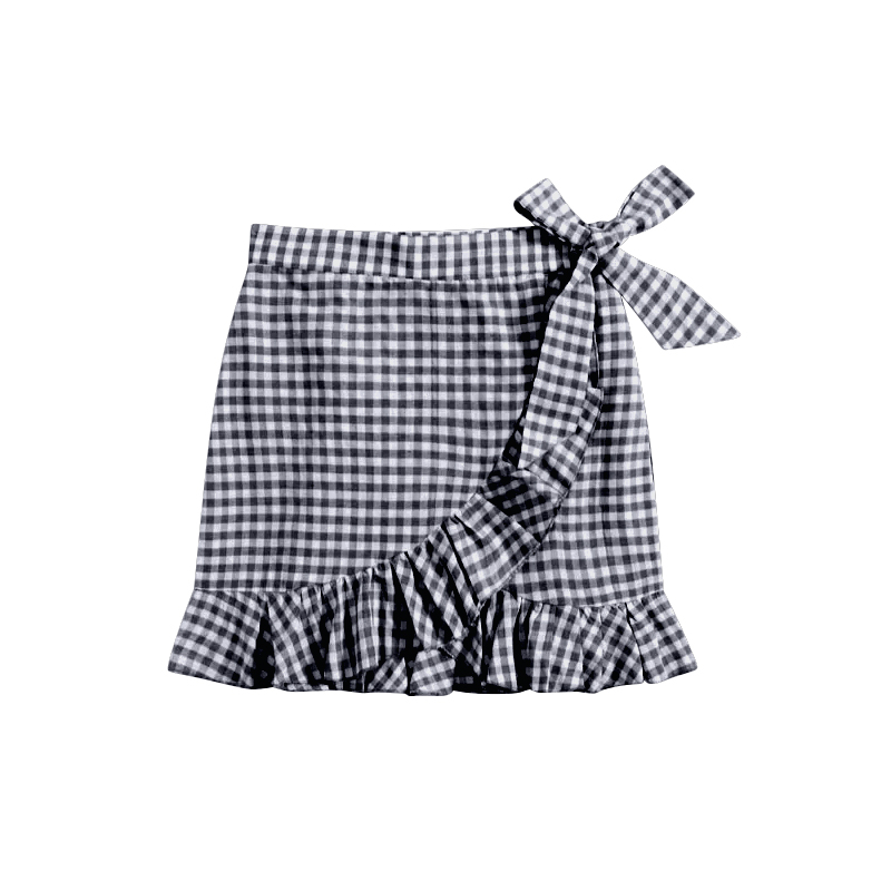 toddle girls black gingham skirt preorder