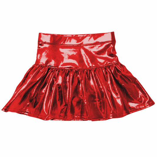 toddle girls red p-leather summer skirt preorder