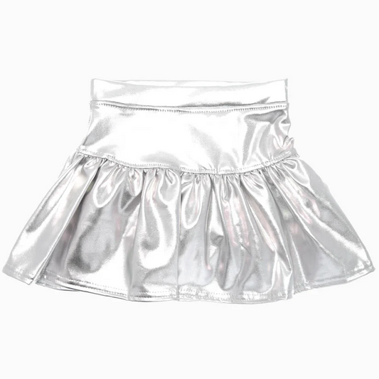 toddle girls silver p-leather summer skirt preorder