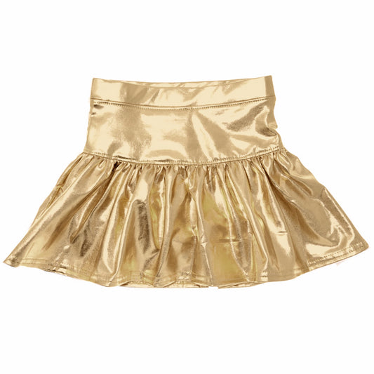 toddle girls gold p-leather summer skirt preorder