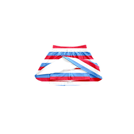 Baby girls American blue red stripes July 4th skirt dress preorder