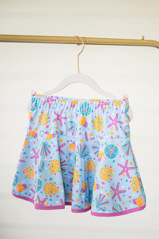baby girl sea starfish summer skirt inside shorts preorder