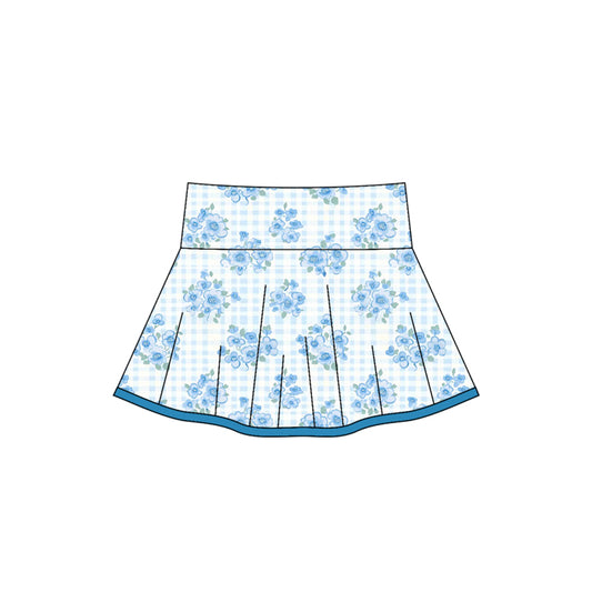 Toddle baby girl blue bow yoga skorts preorder