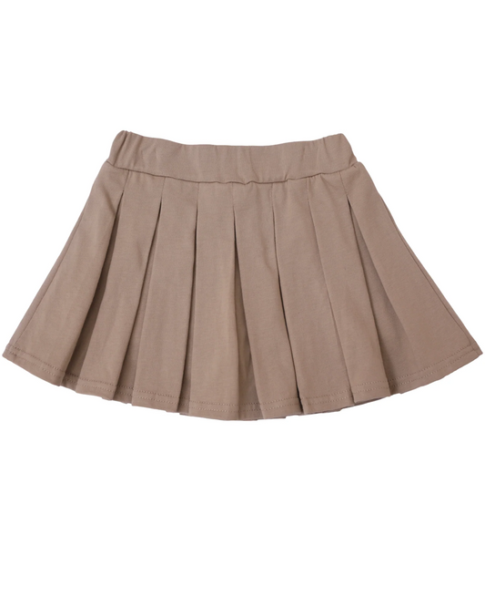 baby girl khaki cotton skirt inside shorts preorder