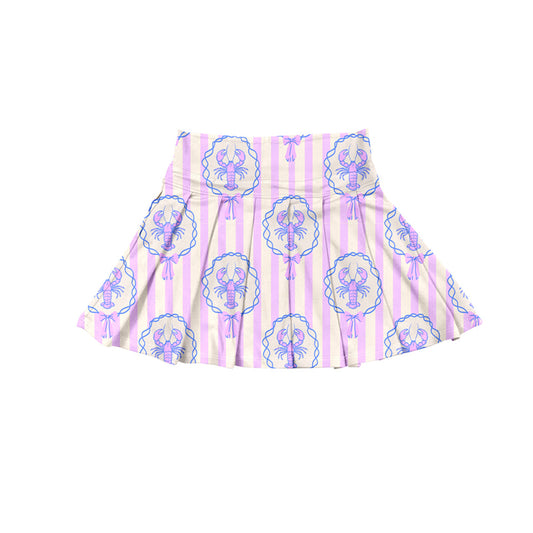 baby girl crawfish print summer yoga skirt shorts preorder