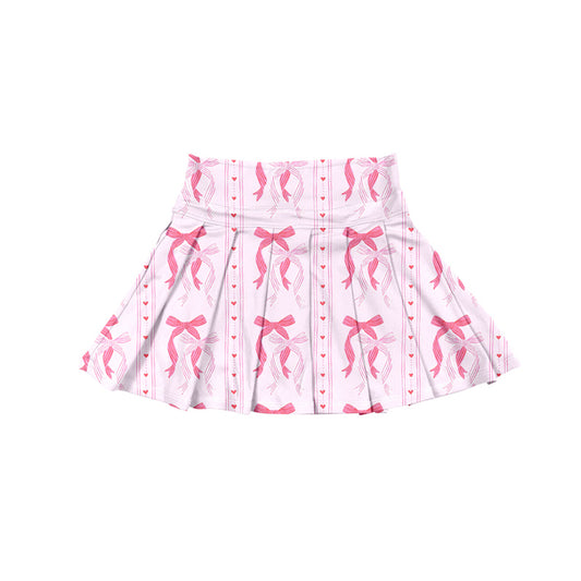 baby girl pink bow print summer yoga skirt shorts preorder