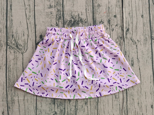 baby girl Mardi Gras skirt shorts preorder