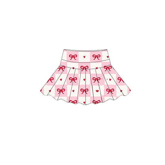 baby girl red bow yoga skirt shorts preorder