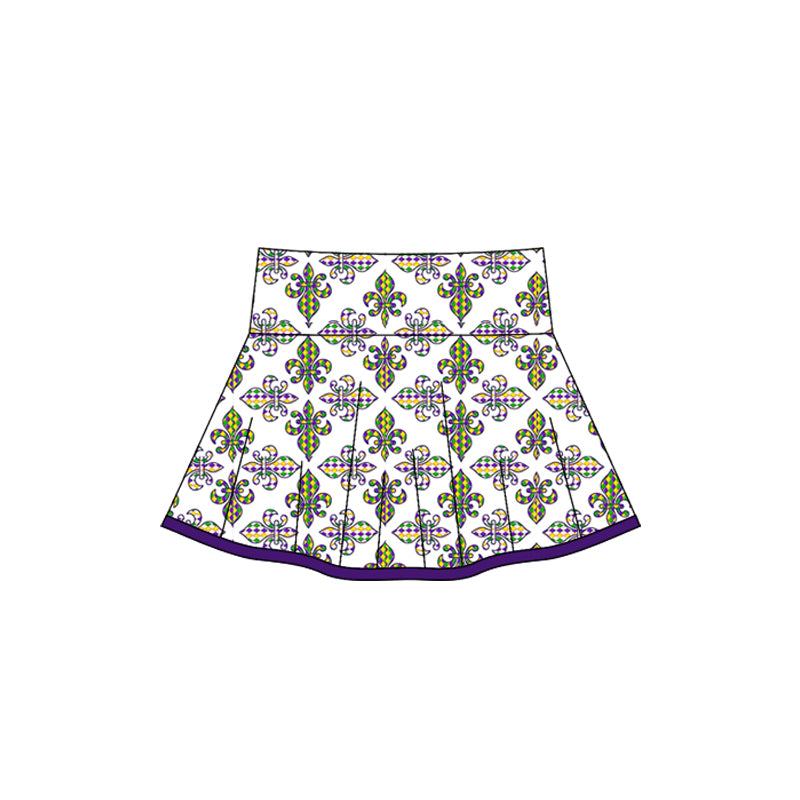 baby girl mardi gras yoga skirt preorder
