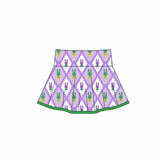 baby girl mardi gras yoga skirt preorder