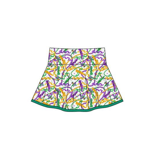 baby girl mardi gras yoga skirt preorder
