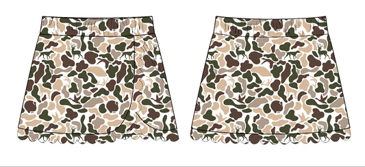 baby girl khaki yoga skirt preorder
