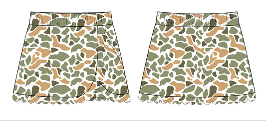 baby girl green orange yoga skirt preorder