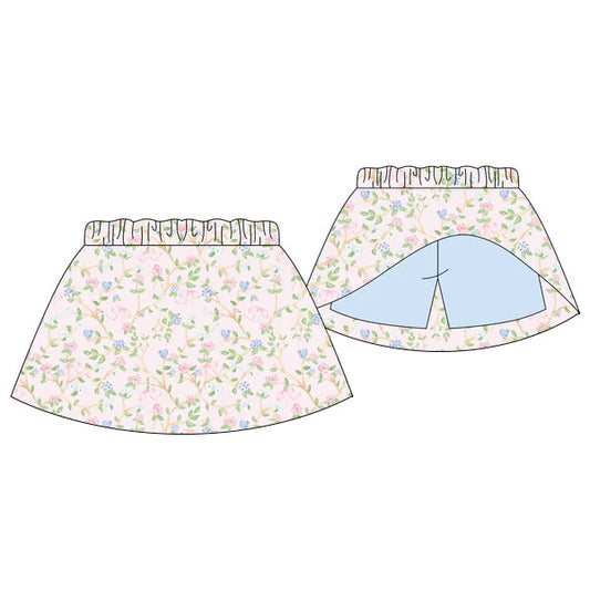 Baby girls pink blue floral active wear sports skirts preorder
