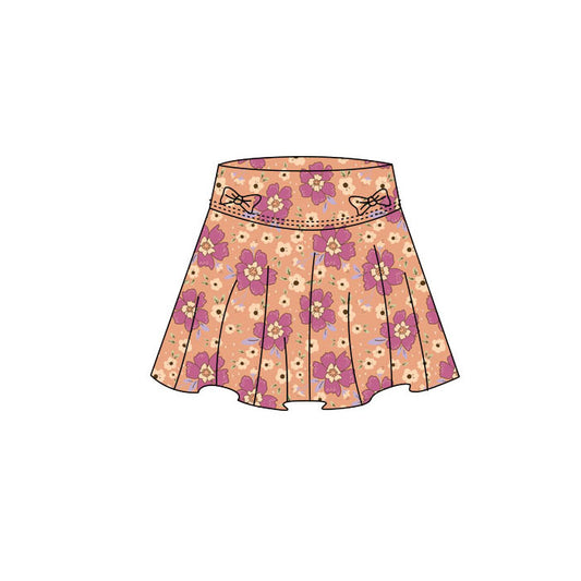 baby girl pink flowers yoga skirt preorder