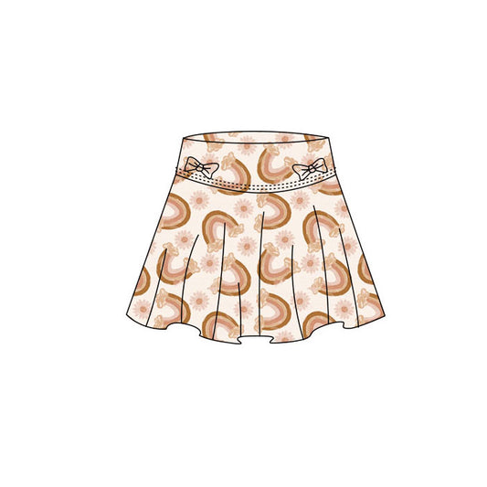 baby girl rainbow print heart yoga skirt preorder