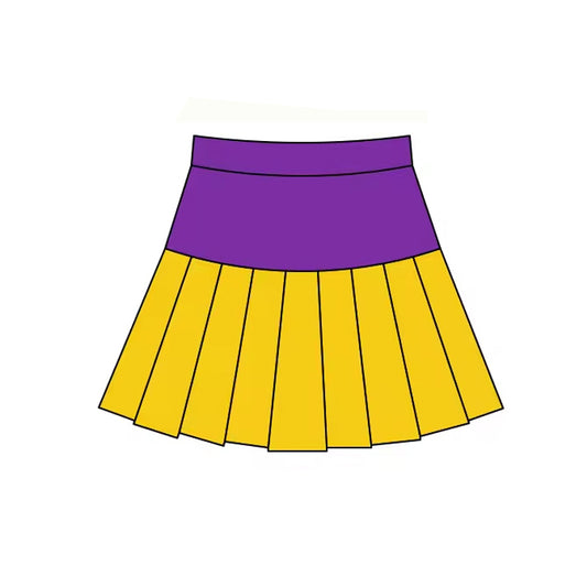 baby girl Mardi Gras color summer yoga skirt preorder