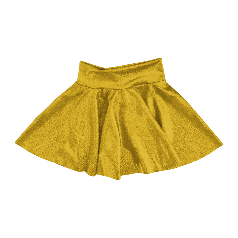 Toddle baby girls golden pu leather skirt preorder