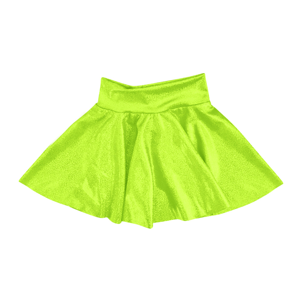 Toddle baby girls lime green pu leather skirt preorder
