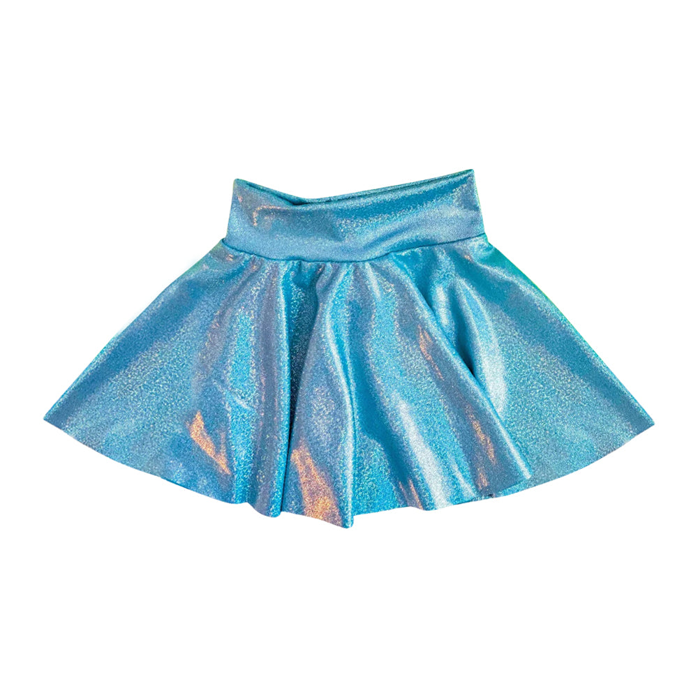Toddle baby girls blue pu leather skirt preorder