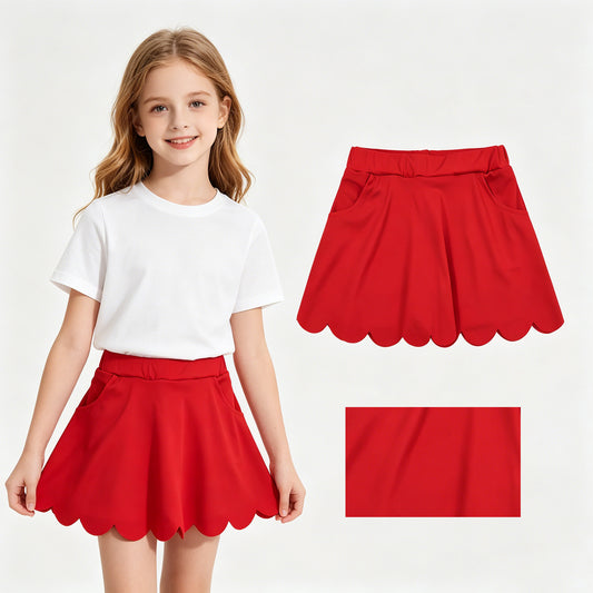 Toddle baby girls red yoga skirt