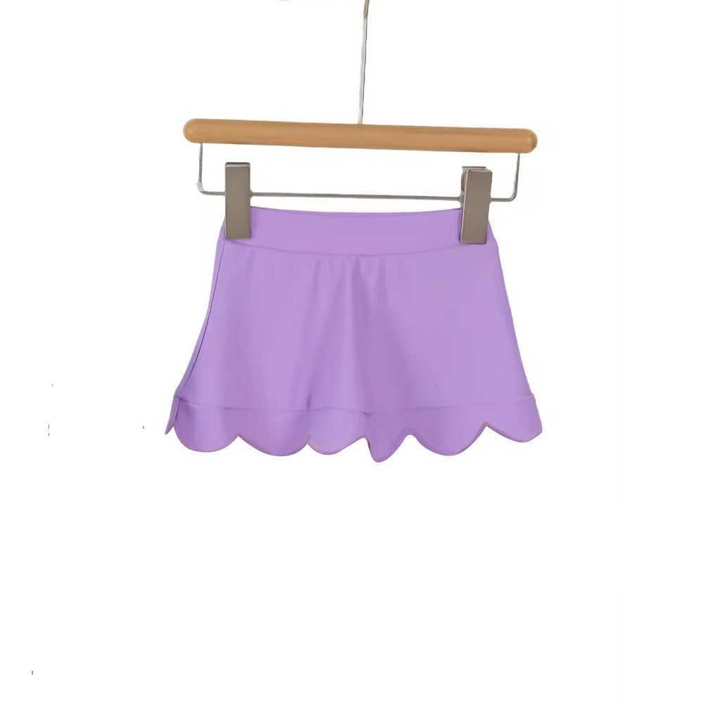 Lavender color girls summer yoga skirts preorder