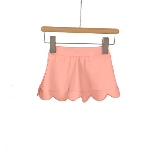 Coral color girls summer yoga skirts preorder