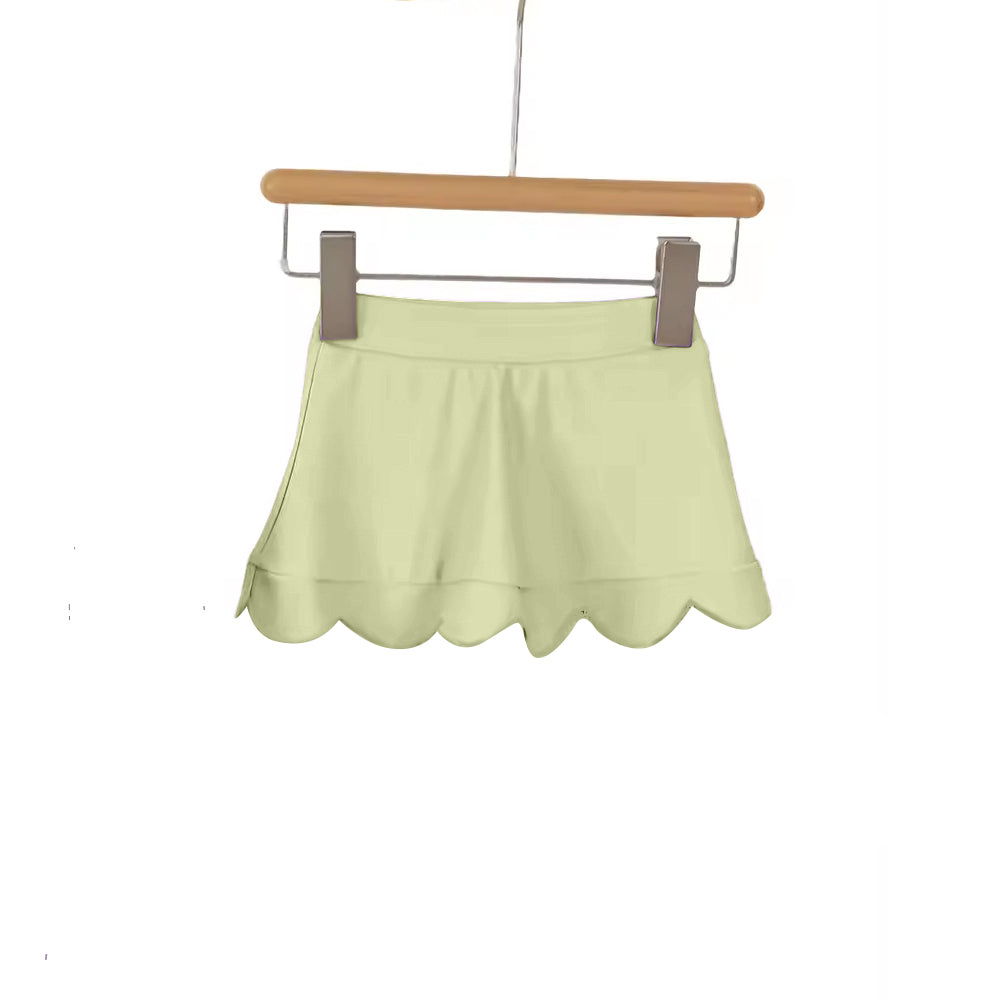 Lime green color girls summer yoga skirts preorder